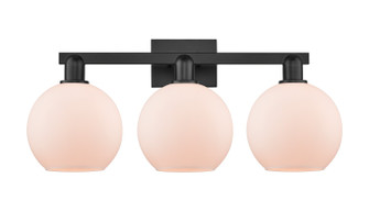 Arcadia Three Light Bath Vanity in Matte Black (405|7163WBKG1218)
