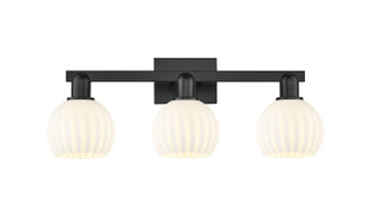 Arcadia Three Light Bath Vanity in Matte Black (405|7163WBKG12176WV)