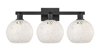 Arcadia Three Light Bath Vanity in Matte Black (405|7163WBKG12168WM)