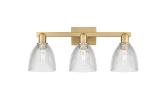 Arcadia Three Light Bath Vanity in Brushed Brass (405|7163WBBG382)