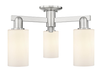 Arcadia Three Light Semi-Flush Mount in Brushed Satin Nickel (405|7163FSNG801)