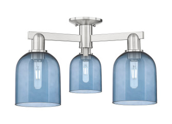 Arcadia Three Light Semi-Flush Mount in Brushed Satin Nickel (405|7163FSNG5586BL)