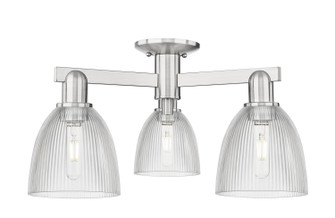 Arcadia Three Light Semi-Flush Mount in Brushed Satin Nickel (405|7163FSNG382)