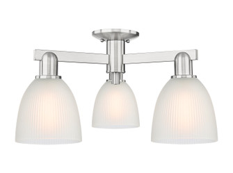 Arcadia Three Light Semi-Flush Mount in Brushed Satin Nickel (405|7163FSNG381)