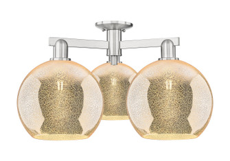 Arcadia Three Light Semi-Flush Mount in Brushed Satin Nickel (405|7163FSNG12810)