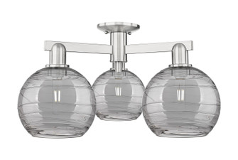 Arcadia Three Light Semi-Flush Mount in Brushed Satin Nickel (405|7163FSNG12138SM)