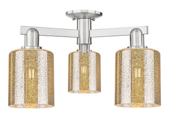 Arcadia Three Light Semi-Flush Mount in Brushed Satin Nickel (405|7163FSNG116)