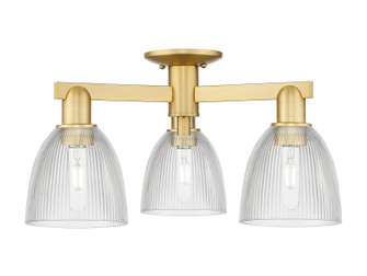 Arcadia Three Light Semi-Flush Mount in Satin Gold (405|7163FSGG382)