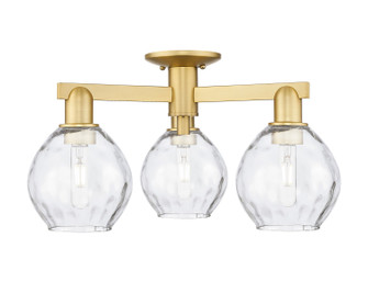 Arcadia Three Light Semi-Flush Mount in Satin Gold (405|7163FSGG362)
