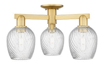 Arcadia Three Light Semi-Flush Mount in Satin Gold (405|7163FSGG292)
