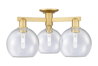 Arcadia Three Light Semi-Flush Mount in Satin Gold (405|7163FSGG1248)