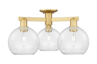 Arcadia Three Light Semi-Flush Mount in Satin Gold (405|7163FSGG1228)