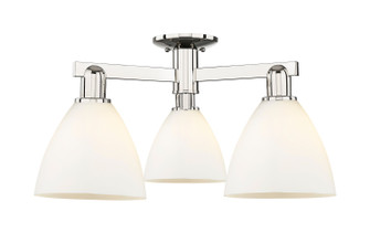 Arcadia Three Light Semi-Flush Mount in Polished Nickel (405|7163FPNGBD751)