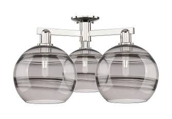 Arcadia Three Light Semi-Flush Mount in Polished Nickel (405|7163FPNG55610SM)