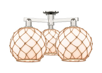 Arcadia Three Light Semi-Flush Mount in Polished Nickel (405|7163FPNG12110RB)