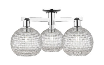 Arcadia Three Light Semi-Flush Mount in Polished Chrome (405|7163FPCG122C8CL)