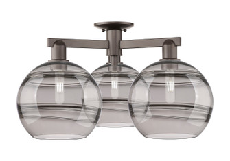 Arcadia Three Light Semi-Flush Mount in Oil Rubbed Bronze (405|7163FOBG55610SM)