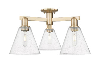 Arcadia Three Light Semi-Flush Mount in Champagne Bronze (405|7163FCBGBC84)