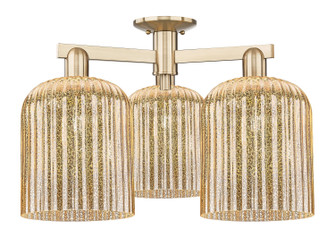 Arcadia Three Light Semi-Flush Mount in Champagne Bronze (405|7163FCBG5598ME)