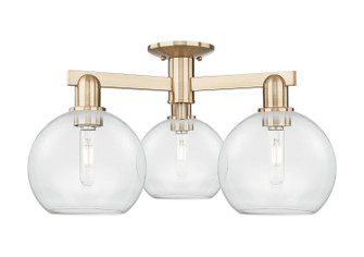Arcadia Three Light Semi-Flush Mount in Champagne Bronze (405|7163FCBG1228)