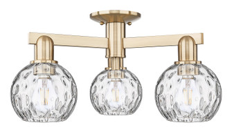 Arcadia Three Light Semi-Flush Mount in Champagne Bronze (405|7163FCBG12156)