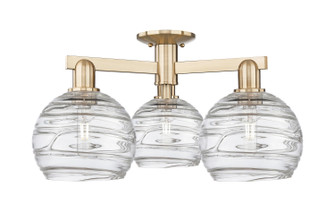 Arcadia Three Light Semi-Flush Mount in Champagne Bronze (405|7163FCBG12138CL)