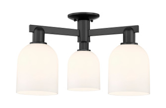 Arcadia Three Light Semi-Flush Mount in Matte Black (405|7163FBKG5586GWH)