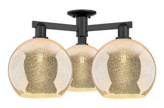 Arcadia Three Light Semi-Flush Mount in Matte Black (405|7163FBKG12810)