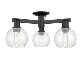 Arcadia Three Light Semi-Flush Mount in Matte Black (405|7163FBKG1246)