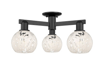 Arcadia Three Light Semi-Flush Mount in Matte Black (405|7163FBKG12166WM)