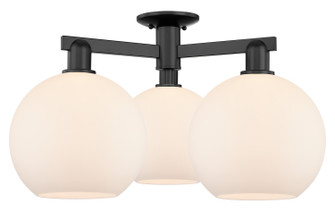 Arcadia Three Light Semi-Flush Mount in Matte Black (405|7163FBKG12110)