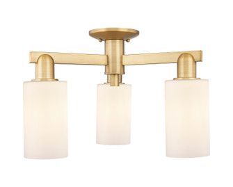 Arcadia Three Light Semi-Flush Mount in Brushed Brass (405|7163FBBG801)