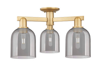 Arcadia Three Light Semi-Flush Mount in Brushed Brass (405|7163FBBG5586SM)