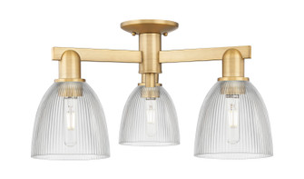Arcadia Three Light Semi-Flush Mount in Brushed Brass (405|7163FBBG382)