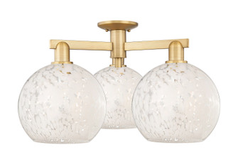 Arcadia Three Light Semi-Flush Mount in Brushed Brass (405|7163FBBG121610WM)