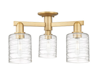 Arcadia Three Light Semi-Flush Mount in Brushed Brass (405|7163FBBG1113)
