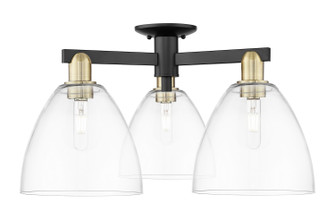 Arcadia Three Light Semi-Flush Mount in Black Antique Brass (405|7163FBABGBD92)