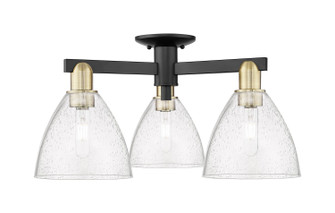 Arcadia Three Light Semi-Flush Mount in Black Antique Brass (405|7163FBABGBD754)