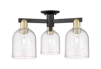 Arcadia Three Light Semi-Flush Mount in Black Antique Brass (405|7163FBABG5586SDY)