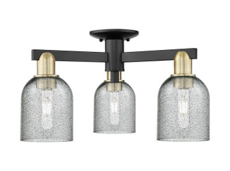 Arcadia Three Light Semi-Flush Mount in Black Antique Brass (405|7163FBABG257)