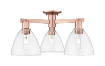 Arcadia Three Light Semi-Flush Mount in Antique Copper (405|7163FACGBD752)