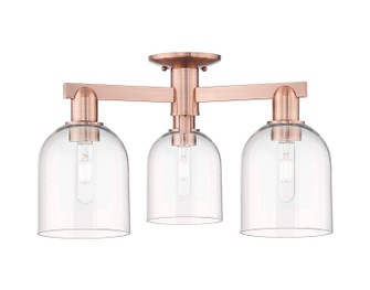 Arcadia Three Light Semi-Flush Mount in Antique Copper (405|7163FACG5586CL)