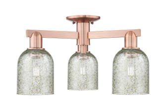 Arcadia Three Light Semi-Flush Mount in Antique Copper (405|7163FACG259)