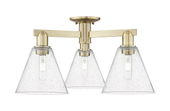 Arcadia Three Light Semi-Flush Mount in Antique Brass (405|7163FABGBC84)