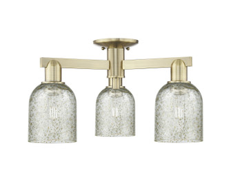 Arcadia Three Light Semi-Flush Mount in Antique Brass (405|7163FABG259)