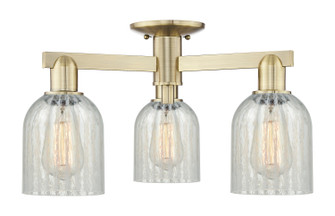 Arcadia Three Light Semi-Flush Mount in Antique Brass (405|7163FABG2511)