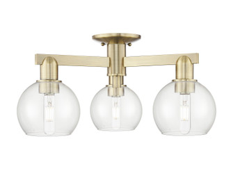 Arcadia Three Light Semi-Flush Mount in Antique Brass (405|7163FABG1226)