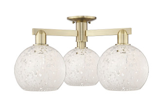 Arcadia Three Light Semi-Flush Mount in Antique Brass (405|7163FABG12168WM)