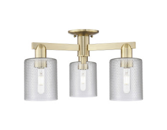 Arcadia Three Light Semi-Flush Mount in Antique Brass (405|7163FABG112)