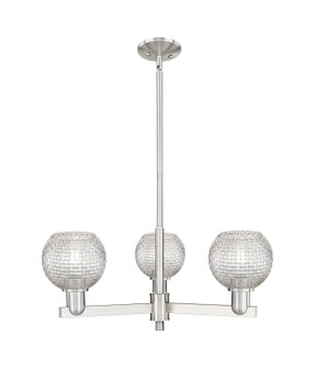 Arcadia Three Light Pendant in Satin Nickel (405|7163CRSNG122C6CL)